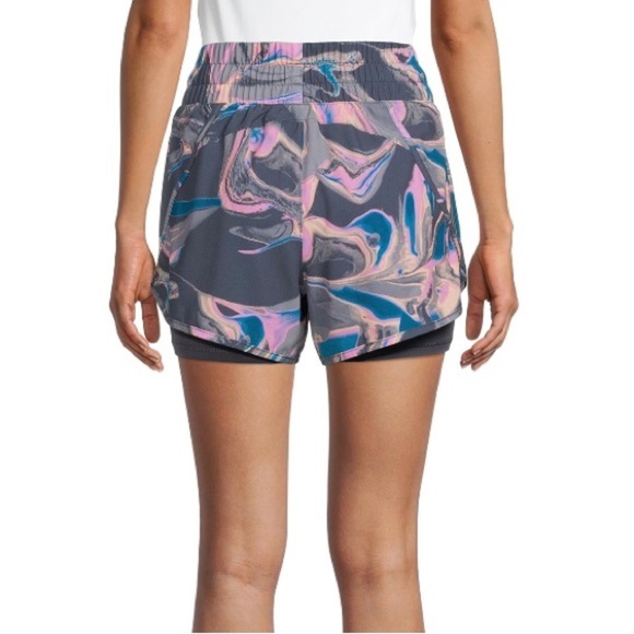 Avia Women's Plus Size Marbled Running Short With Built-in Bike Liner XXXL-22 - Picture 2 of 11